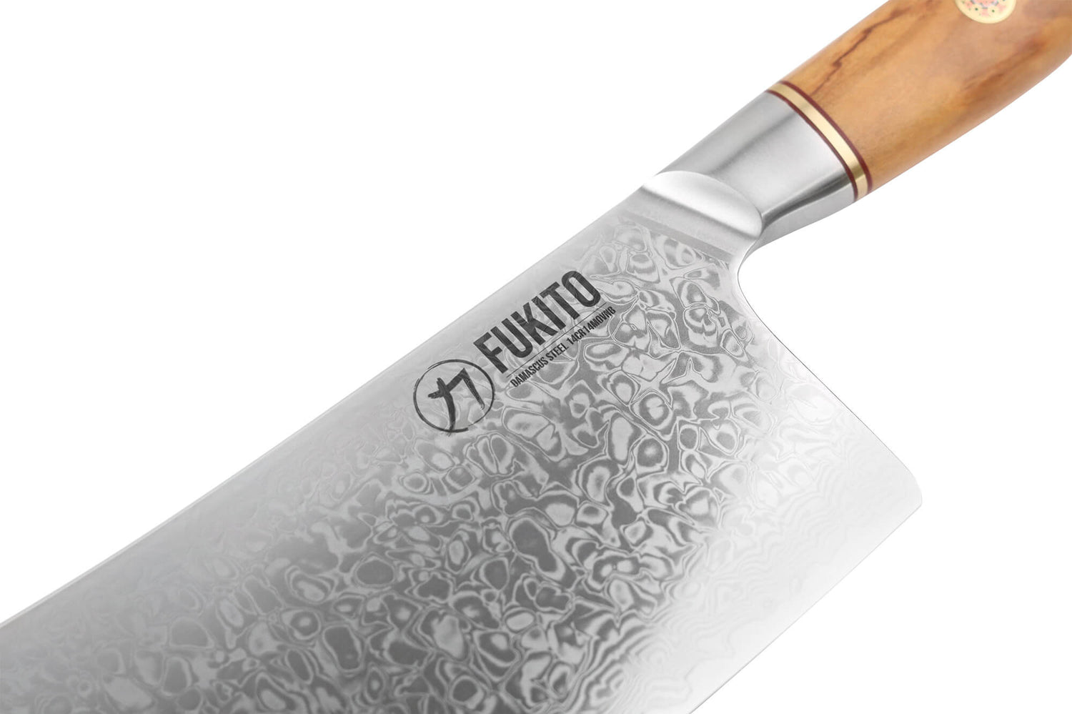 Couteau de chef chinois Fukito Olive Damas 14Cr 17cm