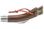 Couteau à champignon Opinel N°08 noyer noir + brosse intégrée + plumier