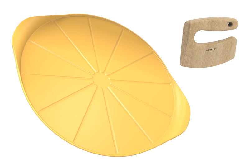 Plat à pizza Cookut Le Formidable avec coupe-pizza mangue - Édition limitée 2026