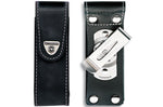 Etui cuir noir + clip pivotant Victorinox pour couteaux suisses 11,1cm - 4 à 10 pièces