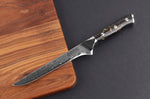 Couteau à désosser Wusaki Sakin Damas 10Cr 15cm manche en fibre de carbone et feuille d'or