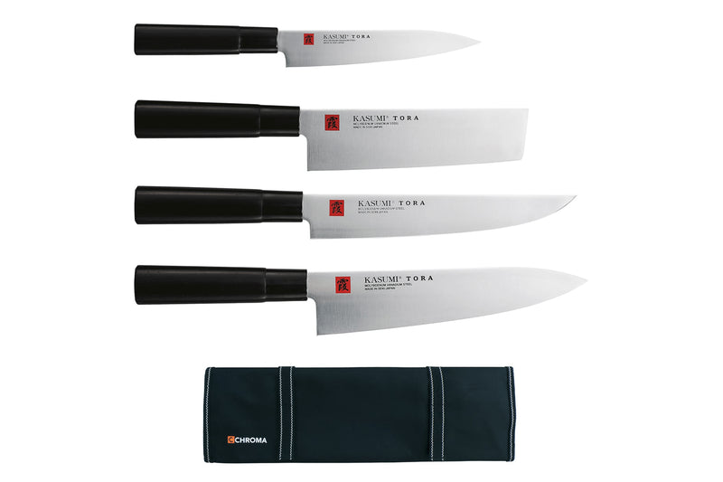 Mallette 4 couteaux de cuisine japonais Kasumi Tora