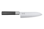 Coffret 3 couteaux Kai Wasabi Black : Universel 10cm et 15cm et Santoku 16,5cm