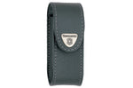 Etui cuir noir + clip pivotant Victorinox pour couteaux suisses 9,1cm - 6 à 14 pièces