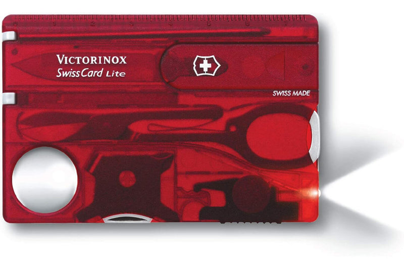 Carte SwissCard lite Victorinox 8 pièces rouge 