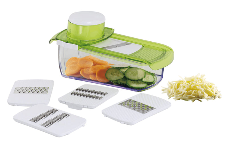 Mandoline 5 lames + bac de récupération Kitchen Artist
