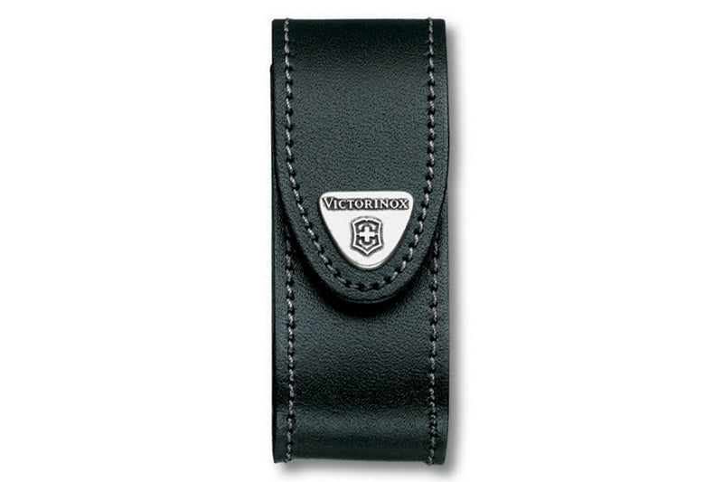 Etui cuir noir Victorinox pour couteaux suisses 9,1cm - 6 à 14 pièces