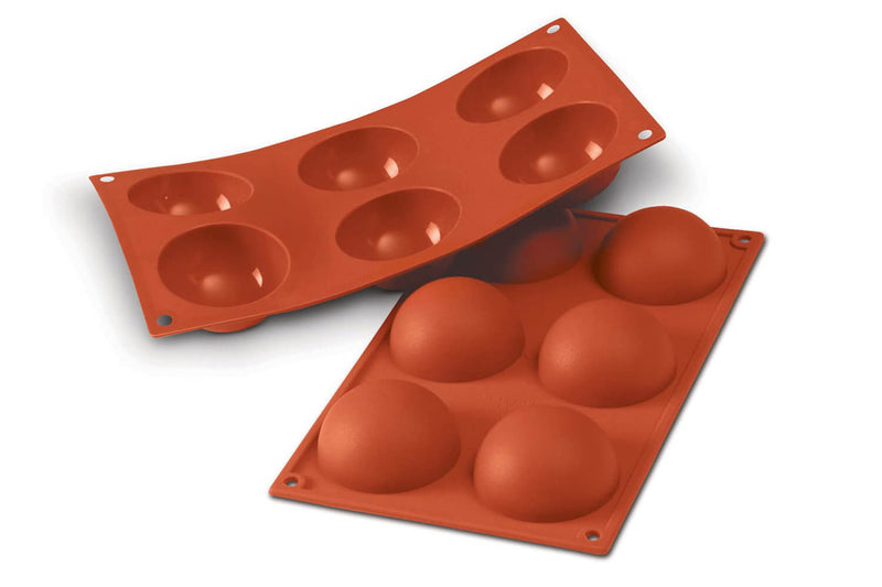 Moule professionnel en silicone Silikomart Silicon Flex 300x175mm 6 demi-sphères 7cm