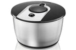 Essoreuse à salade Gefu PUSH IT en acier inoxydable 5L