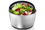 Essoreuse à salade Gefu PUSH IT en acier inoxydable 5L