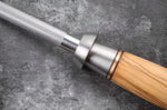 Fusil à aiguiser Fukito Olive diamant mèche ronde 20cm