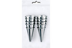 Lot de 10 Douilles en acier inox BARGOIN unies et cannelées