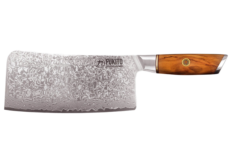 Couteau de chef chinois Fukito Olive Damas 14Cr 17cm