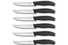 6 Couteaux à steak Victorinox lame crantée 12cm manche noir