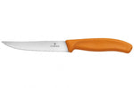 6 Couteaux à steak Victorinox lame crantée 12cm manche orange