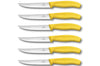6 Couteaux à steak Victorinox lame crantée 12cm manche jaune