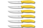 6 Couteaux à steak Victorinox lame crantée 12cm manche jaune
