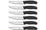 6 Couteaux à steak Gaucho lame 14cm manche noir Victorinox 6.7903.14