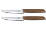 Set de 2 couteaux à steak Victorinox Swiss Modern lame dentée 12 cm manche noyer