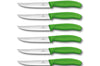 6 Couteaux à steak Victorinox lame crantée 12cm manche vert