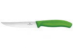6 Couteaux à steak Victorinox lame crantée 12cm manche vert