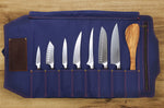 Mallette de couteaux vide Guillaume Léonard 8 places bleue