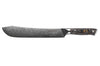 Couteau de boucher Wusaki Sakin Damas 10Cr 22cm manche en fibre de carbone et feuille d'or
