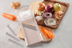 Mandoline japonaise professionnelle Super Benriner 3 lames + poussoir - Epaisseur réglable 0,5 à 4mm