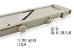 Mandoline japonaise 3 lames acier inox + poussoir