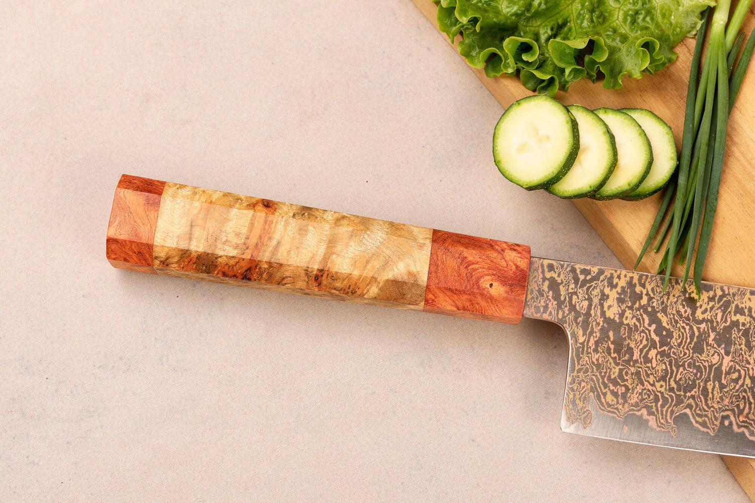 Couteau nakiri 17cm Sayuto Érable Damas 12Cr