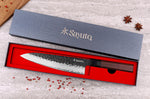 Couteau de chef Sayuto Séquoia San Mai martelé 21cm