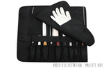 Trousse vide Wusaki pour 9 couteaux et ustensiles + 2 poches de rangement
