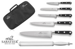 Malette de 5 couteaux + 1 fusil Sabatier Idéal Inox 100% forgés et français