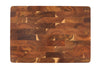 Planche à découper Wusaki bois d'acacia damier pieds antidérapants 40 x 28,5 x 2,5cm