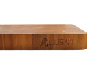 Planche à découper Wusaki bois d'acacia damier pieds antidérapants 40 x 28,5 x 2,5cm
