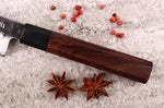 Couteau santoku Sayuto Séquoia San Mai martelé 13,5cm