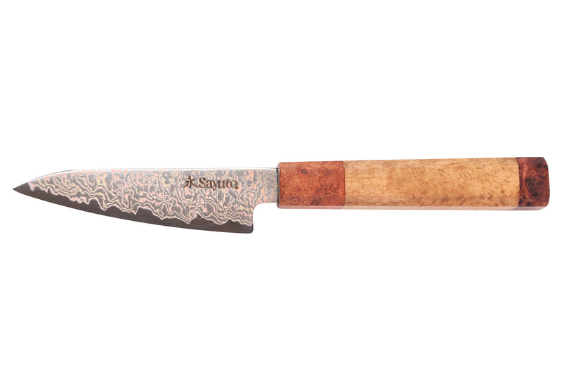 Couteau d'office 11cm Sayuto Érable Damas 12Cr