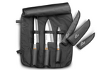 Malette Sabatier International 3 couteaux de cuisine style japonais manche Zebrano