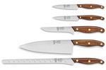 Trousse en cuir 5 couteaux de cuisine Au Nain Bistronome