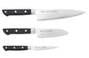 Coffret 3 couteaux japonais Satake Cutlery ABS chef + santoku + office