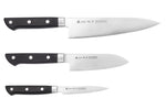 Coffret 3 couteaux japonais Satake Cutlery ABS chef + santoku + office