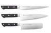 Coffret 3 couteaux japonais Satake Cutlery ABS sujihiki + chef + nakiri