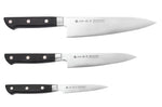 Coffret 3 couteaux japonais Satake Cutlery ABS chef + universel + office
