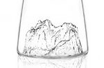 Verre à spiritueux long Alaskan Maker Topographic La Meije en verre cristallin