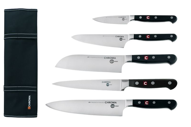 Mallette 5 couteaux de cuisine Chroma Japan Chef