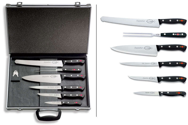 Mallette de chef magnétique DICK SUPERIOR 5 couteaux + 1 fourchette