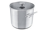 Marmite Mauviel M'Cook Accessoire en fonte d'inox compatible induction 24cm avec couvercle en verre
