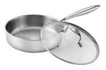 Sauteuse Pradel Excellence Lumia en inox avec couvercle en verre - 24cm