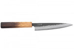 Couteau universel 15cm japonais artisanal Yuzo Black AS chêne brûlé