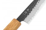 Couteau universel 15cm japonais artisanal Yuzo Black AS chêne brûlé